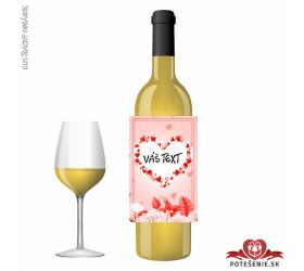 Valentínske darčekové víno, motív V056