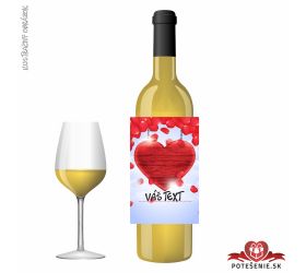 Valentínske darčekové víno, motív V055