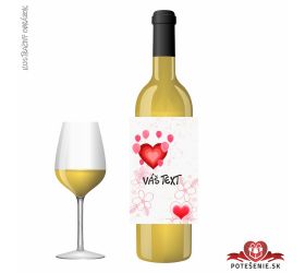 Valentínske darčekové víno, motív V054