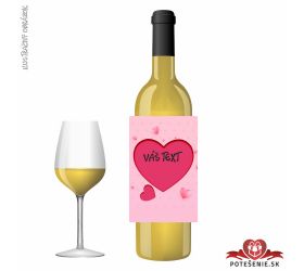 Valentínske darčekové víno, motív V052