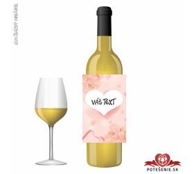 Valentínske darčekové víno, motív V049