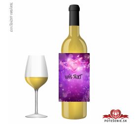 Valentínske darčekové víno, motív V045