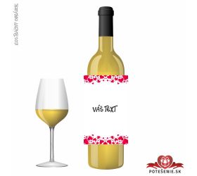 Valentínske darčekové víno, motív V044