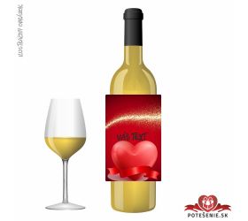 Valentínske darčekové víno, motív V043