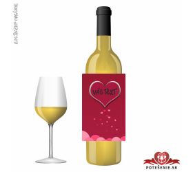 Valentínske darčekové víno, motív V042