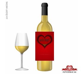 Valentínske darčekové víno, motív V041