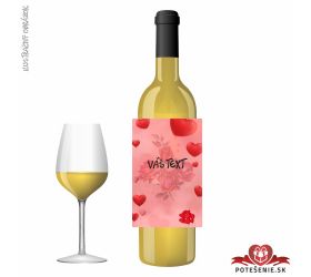 Valentínske darčekové víno, motív V040