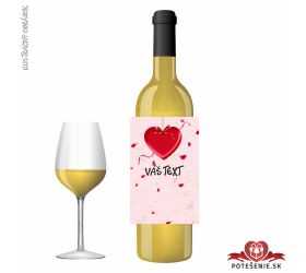 Valentínske darčekové víno, motív V038