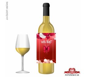 Valentínske darčekové víno, motív V037