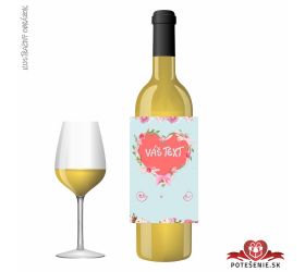 Valentínske darčekové víno, motív V036