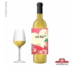 Valentínske darčekové víno, motív V035