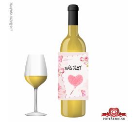 Valentínske darčekové víno, motív V034