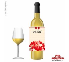 Valentínske darčekové víno, motív V031