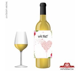 Valentínske darčekové víno, motív V030