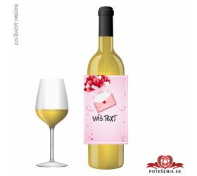 Valentínske darčekové víno, motív V029