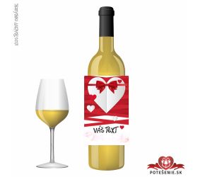 Valentínske darčekové víno, motív V025