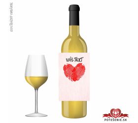 Valentínske darčekové víno, motív V021