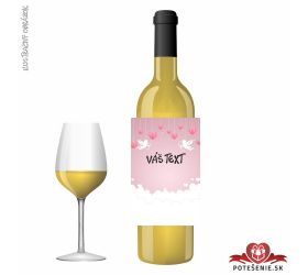 Valentínske darčekové víno, motív V022