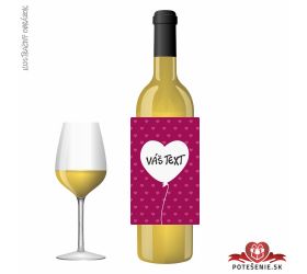 Valentínske darčekové víno, motív V017