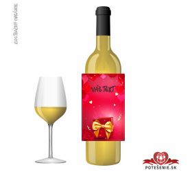 Valentínske darčekové víno, motív V018