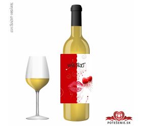 Valentínske darčekové víno, motív V015