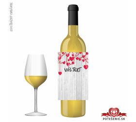 Valentínske darčekové víno, motív V016