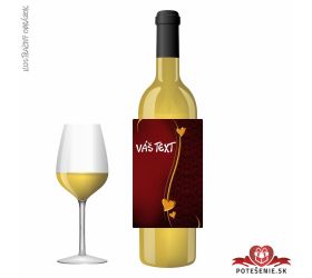 Valentínske darčekové víno, motív V014