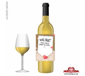 Valentínske darčekové víno, motív V011