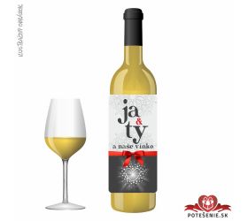 Valentínske darčekové víno, motív V008