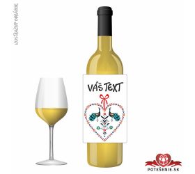 Valentínske darčekové víno, motív V080