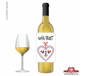 Valentínske darčekové víno, motív V081