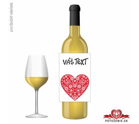 Valentínske darčekové víno, motív V083