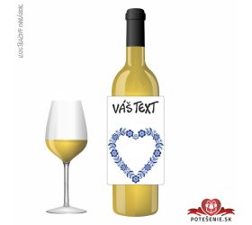 Valentínske darčekové víno, motív V087