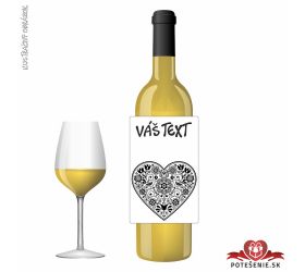 Valentínske darčekové víno, motív V089