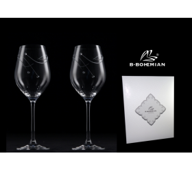 Pohár na víno Gravity, Swarovski Elements, 360 ml 2 ks