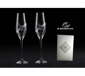 Pohár na šampanské GALAXY 210 ml flauta 2 ks, Swarovski Elements