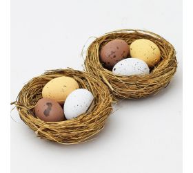 Vajíčka v hniezde hnedé farba 5,5cm