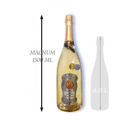 50  rokov  Zlaté šumivé 1,5 L Narodeniny kovová etiketa