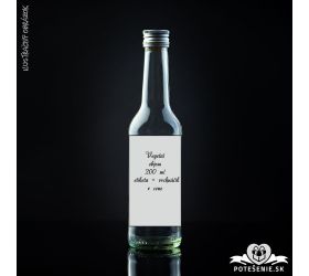 Prázdna svadobná fľaša Vegetal Silver 200 ml