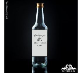 Prázdna svadobná fľaša Geradehals Gold 350 ml