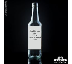 Prázdna svadobná fľaša Geradehals Silver 350 ml