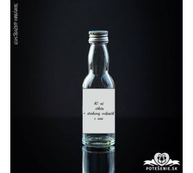 Prázdna svadobná mini fľaštička Silver 40 ml