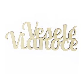 Výrez- veselé vianoce 15x6cm