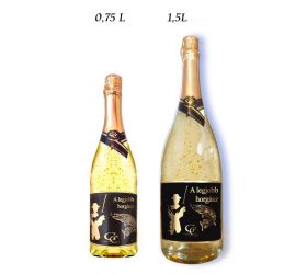 Ajándék palack A legjobb horgász - Arannyal dúsított habzóbor