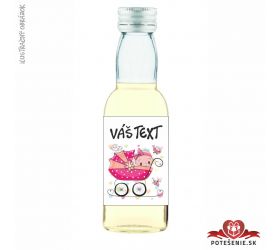 Mini fľaštička alkoholu na krstiny
