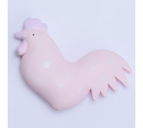 Kohút plastový ružový 10x6,5 cm