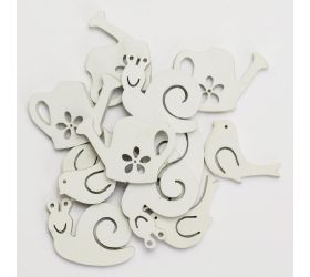 Slimák / vták / krhla 5/4,2/4,7cm biela