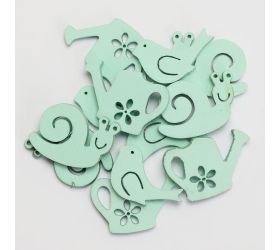 Slimák / vták / krhla 5/4,2/4,7cm bledá modrá