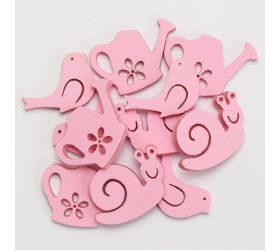 Slimák / vták / krhla 5/4,2/4,7cm ružová