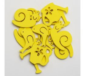 Slimák / vták / krhla 5/4,2/4,7cm žltá